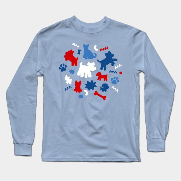 Simple Dogs in maritime colors Long Sleeve T-Shirt by XOOXOO